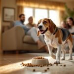 Mon chien prend ses croquettes et les mange ailleurs