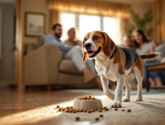 Mon chien prend ses croquettes et les mange ailleurs