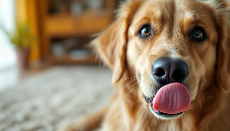 chien lèche babines stress inconfort
