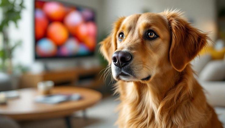 chien perception visuelle télévision clignotement