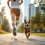 canicross urbain chien coureur ville