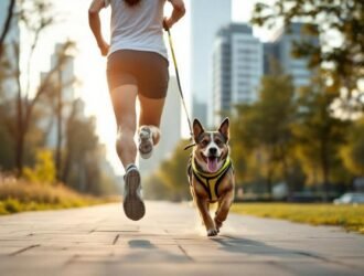 canicross urbain chien coureur ville