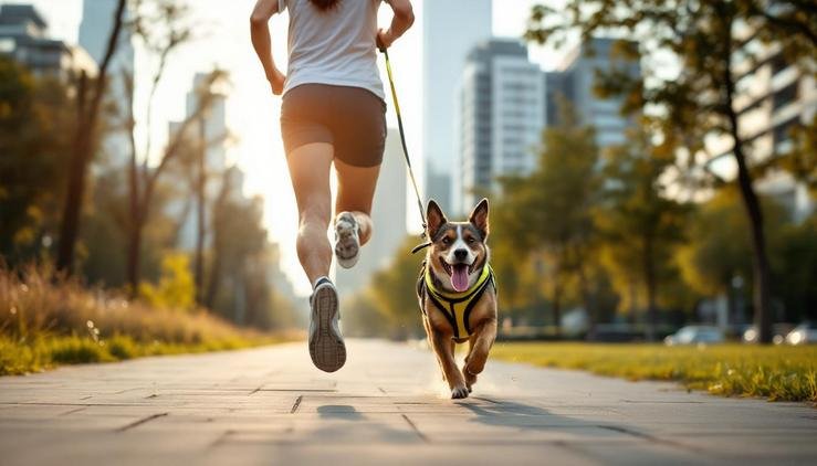 canicross urbain chien coureur ville