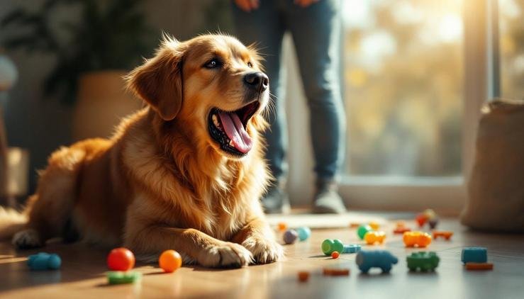chien baillement stress education