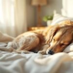 chien dort lit maître