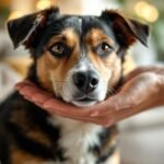 chien refuse calin maitre