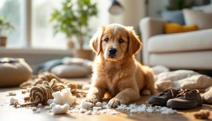 chiot destructeur comportements gênants âge