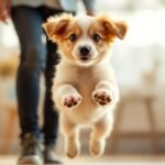 chiot qui saute correction comportement