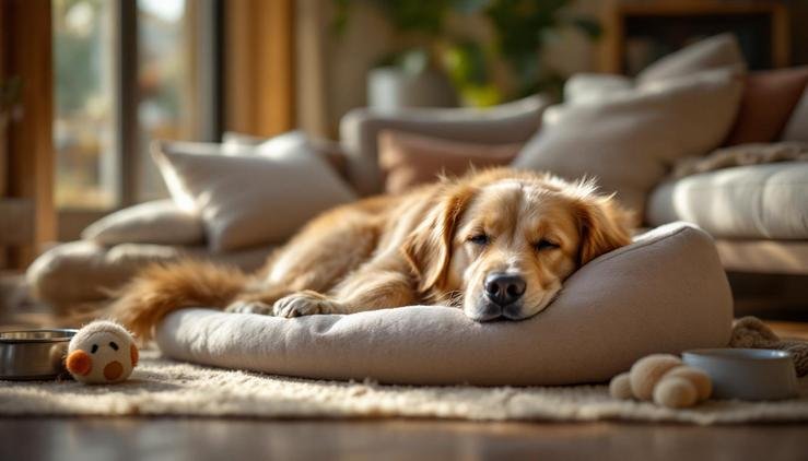 chien confortable maison intérieur aménagé