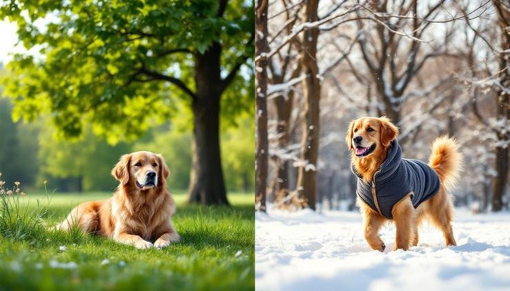 chien exercice saisons météo adaptation