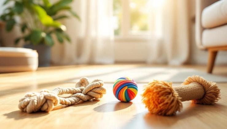 jouets chien balle corde mâcher