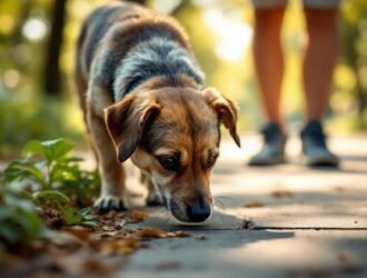chien arrêt promenade comportement