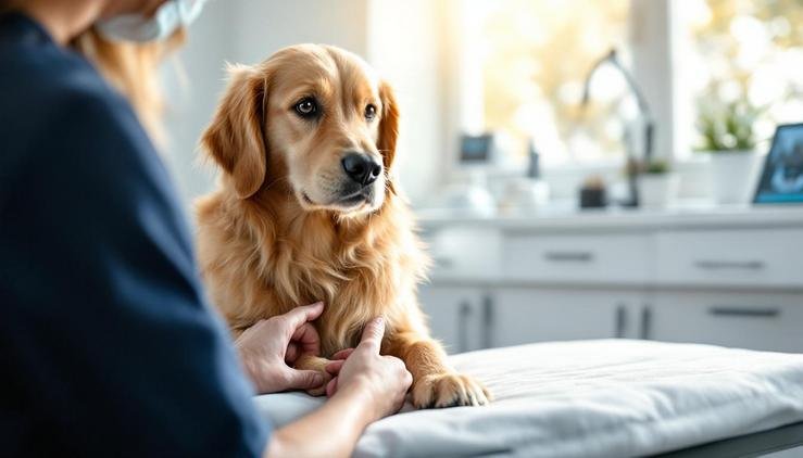 chien examen vétérinaire douleurs articulaires