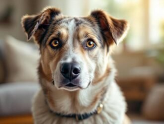 chien fixe regard comportement canin