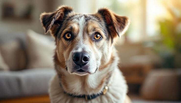 chien fixe regard comportement canin