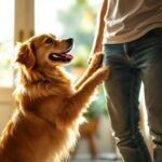 chien saute sur personne