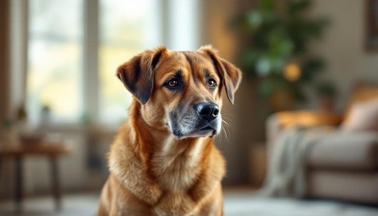 chien stressé tourne tête