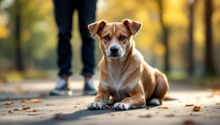 chien stressé patience promenade