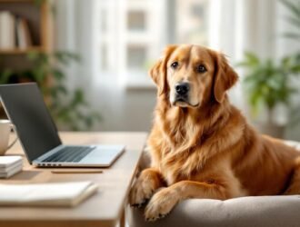 chien télétravail maison compagnon