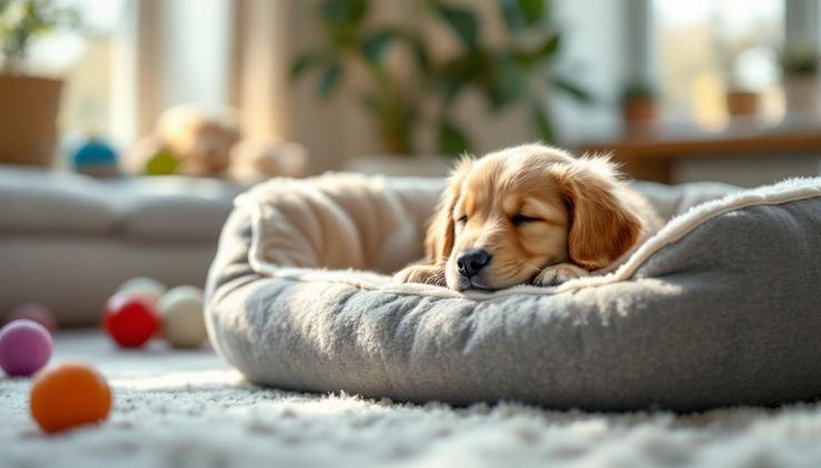 routine quotidienne chiot calme activité