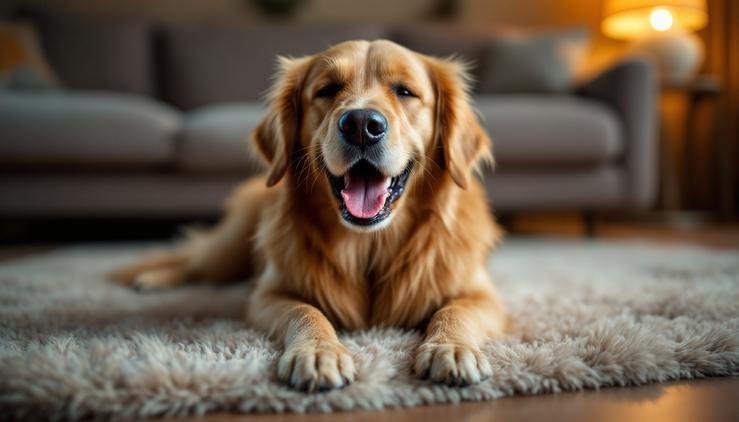 chien détendu signaux repos