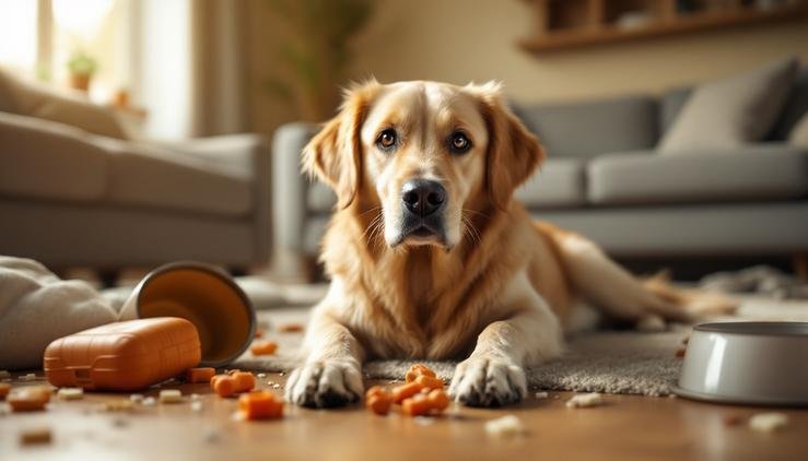 chien comportement destructeur stimulation mentale