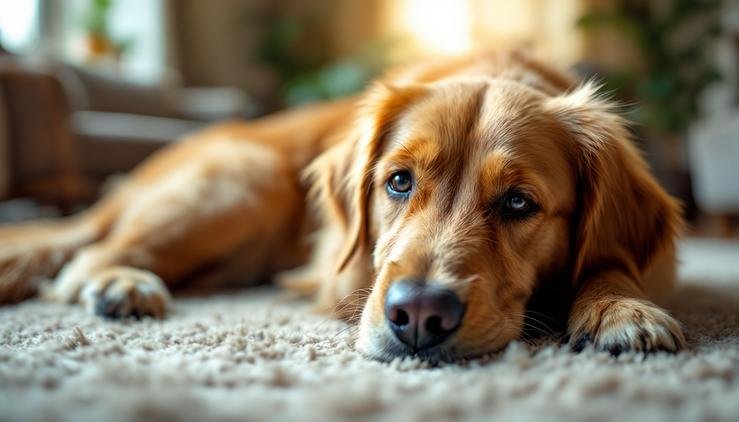 chien détendu posture naturelle bien-être