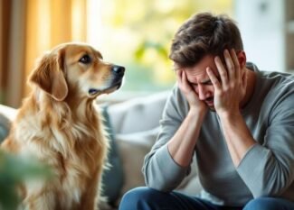 chien stressé maître anxieux